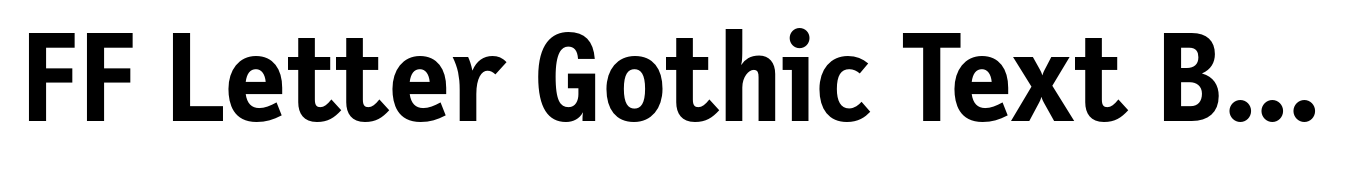 FF Letter Gothic Text Bold